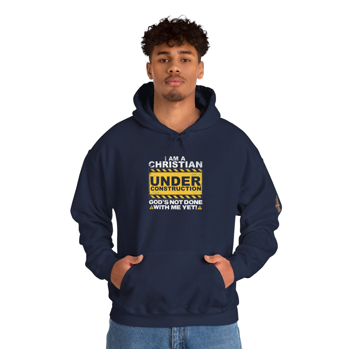 Christian Under Construction Hoodie | God Is Not Done With Me Yet Hoodie Printify