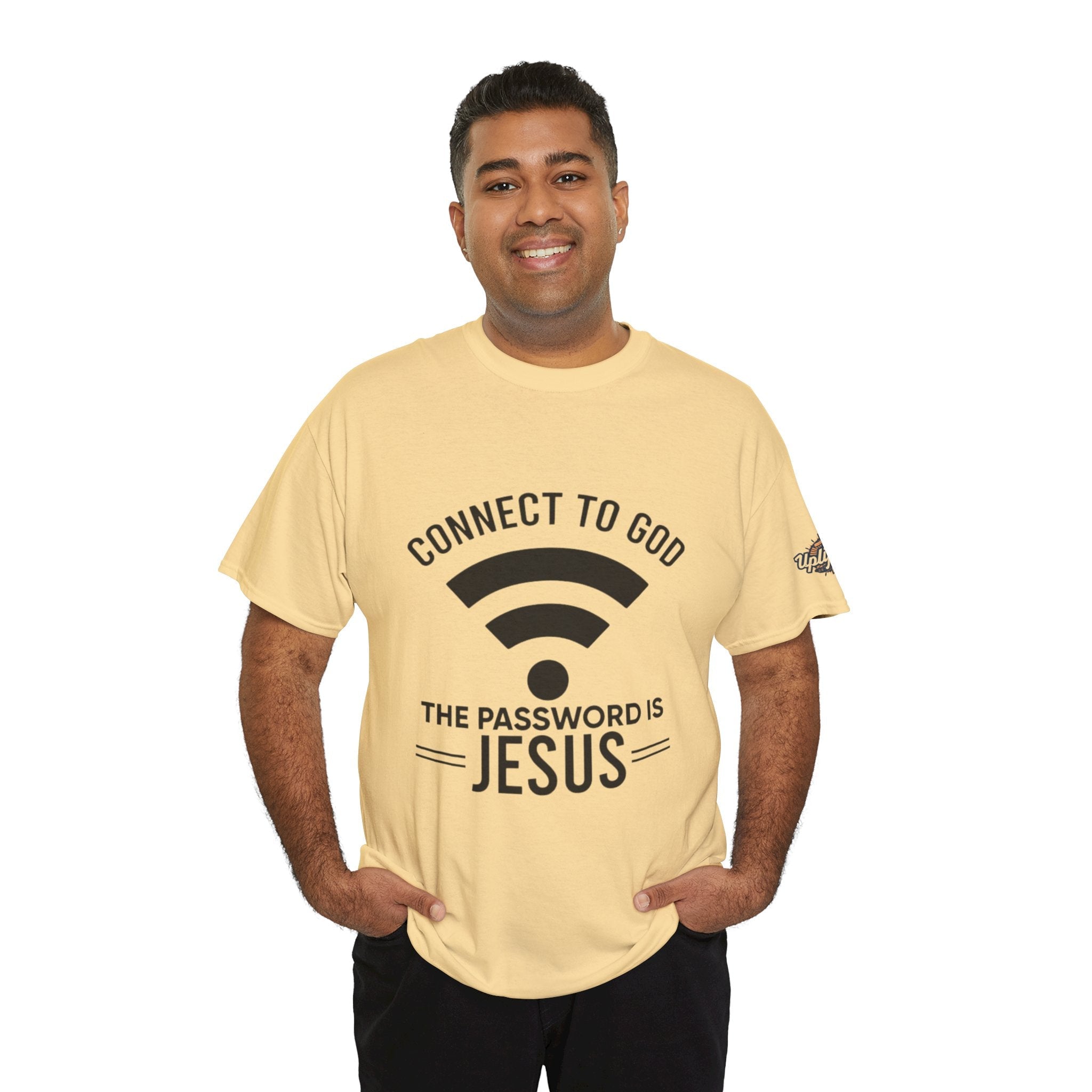 Connect to God T-shirt - WIFI Password is Jesus - Funny Christian Faith T-shirt Printify