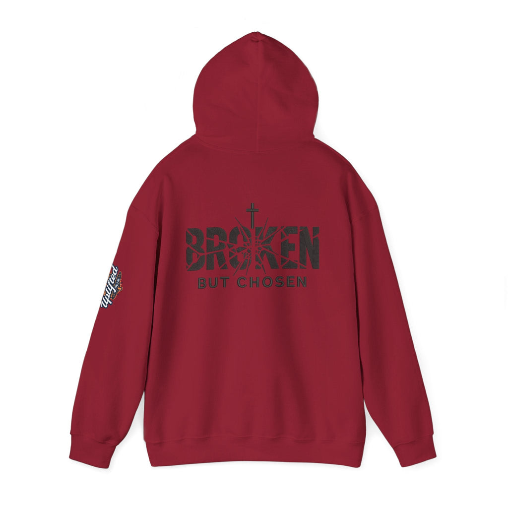 Broken But Chosen Hoodie — Christian Faith Graphic Sweatshirt Printify