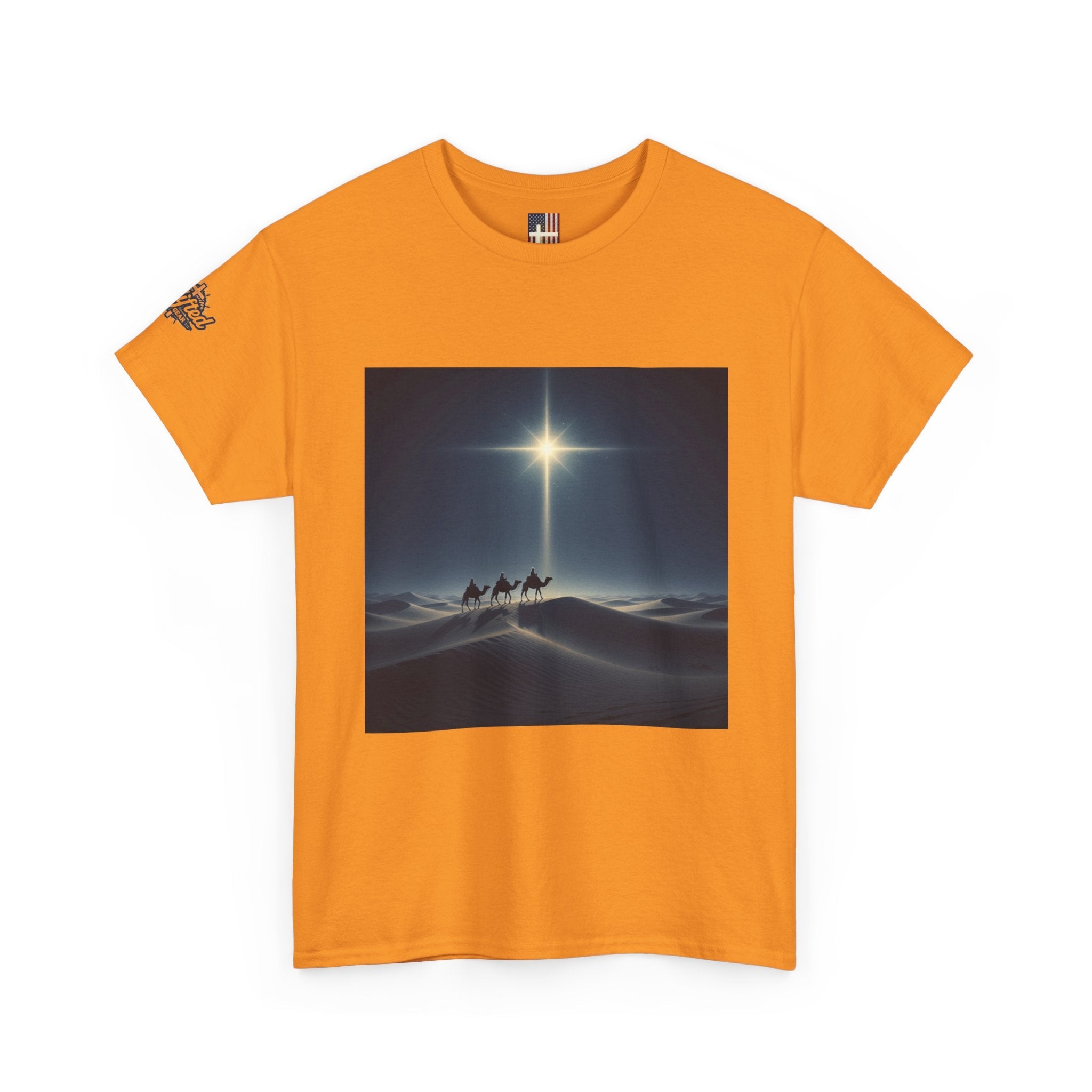 3 Wise Men T-shirt – Magi Camels Nativity Journey Christian Christmas T-shirt for Epiphany Faith & Holy Night Printify