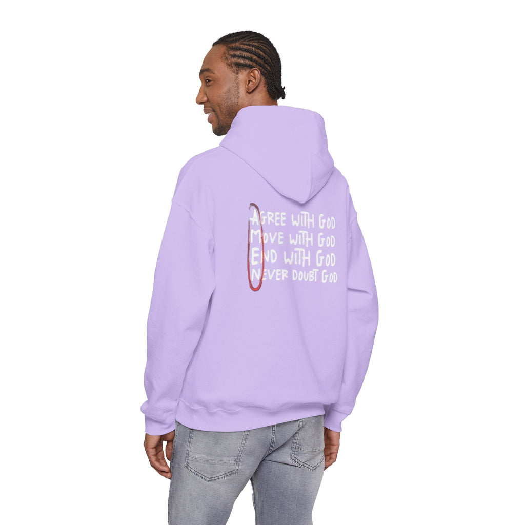 AMEN Acronym Hoodie – Agree with God Move with God End with God Never Doubt God Christian Sweatshirt for Unwavering Faith Printify