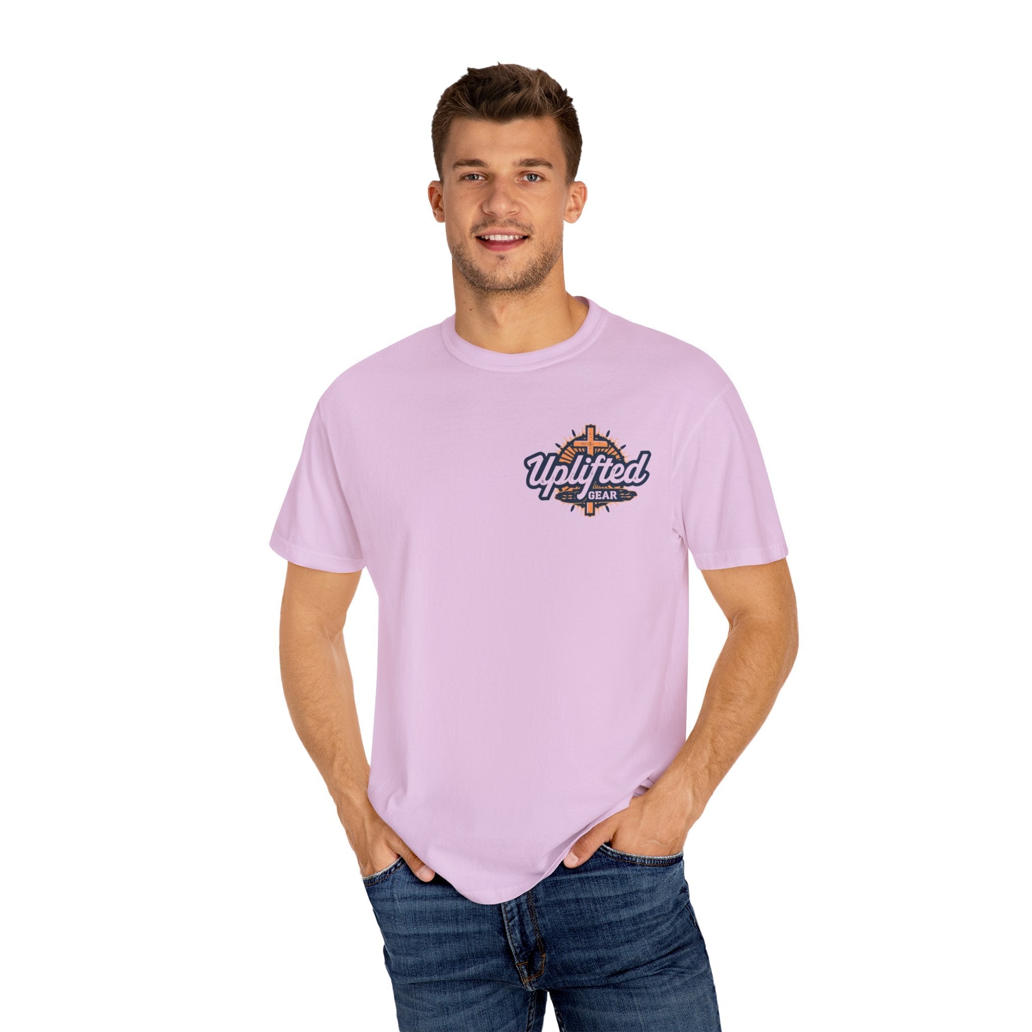 Religious Graphic Tee with Armor Of God Design - Unisex Garment-Dyed T-shirt Printify