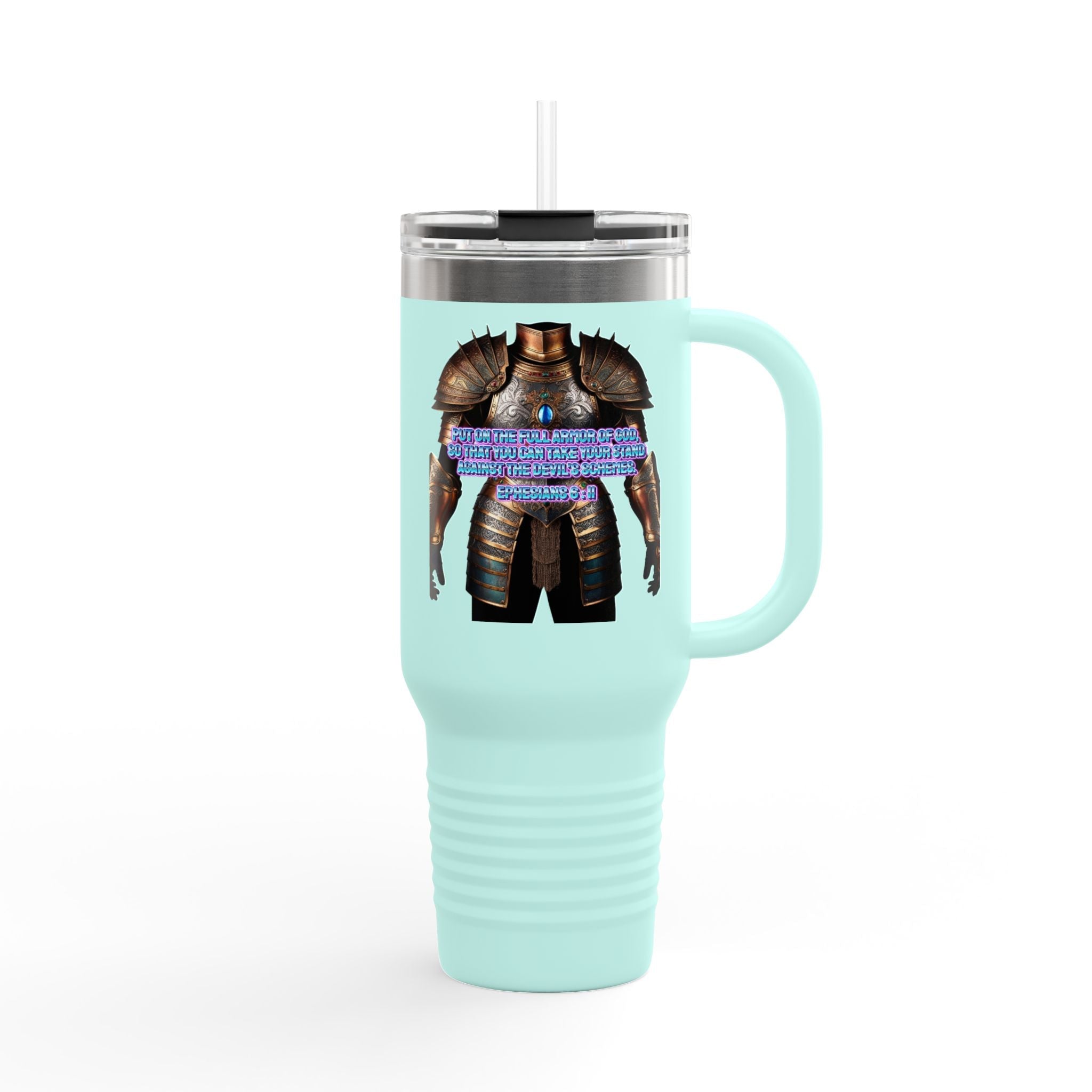 Religious Graphic Armor Of God Design - Insulated Travel Mug, 40oz Printify