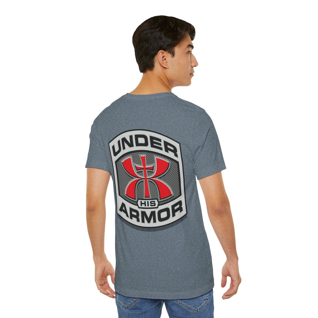 Under HIS Armor Christian T-Shirt — Faith-Inspired Under Armour Style Printify