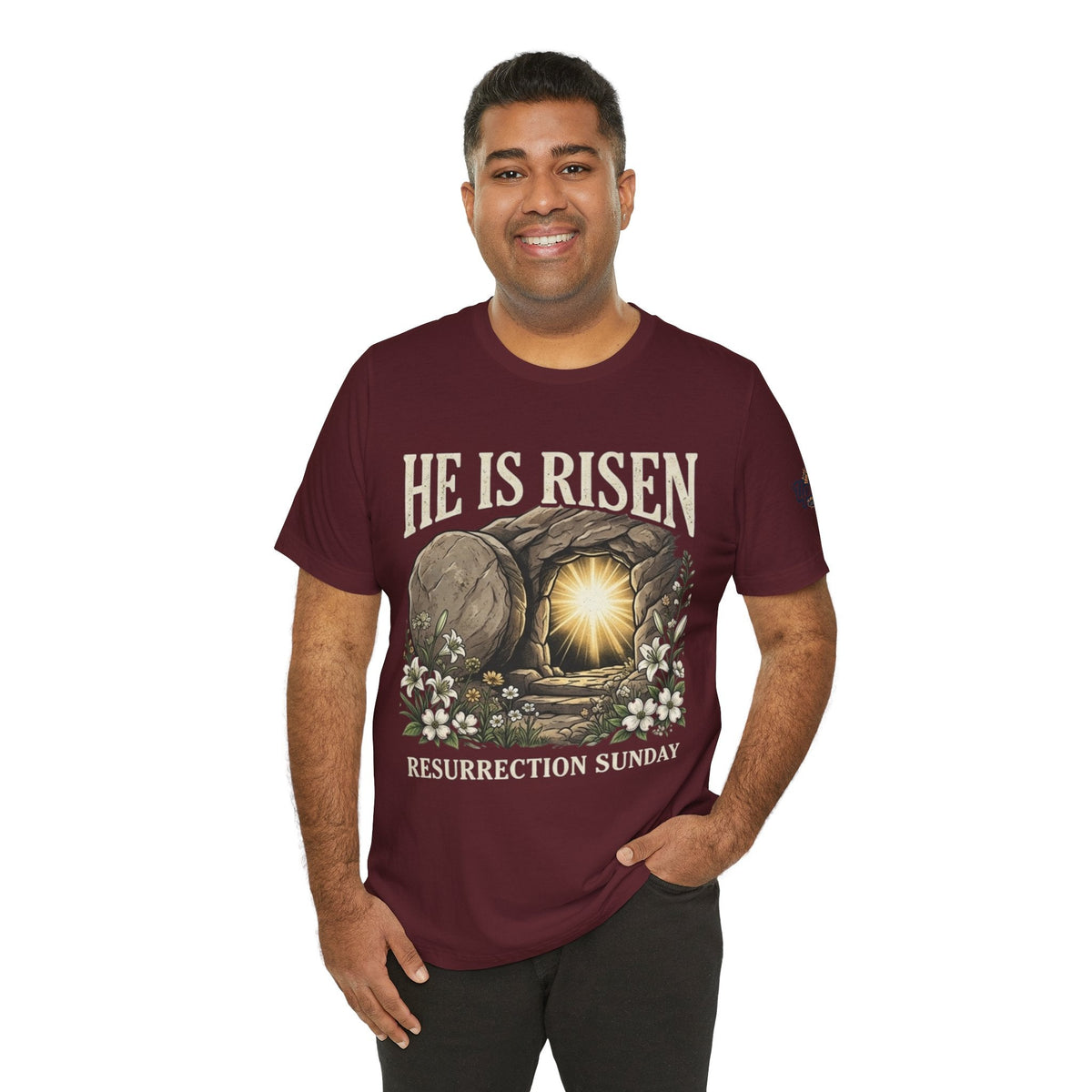 He Is Risen T-Shirt — Jesus Christ Resurrection Easter Tee Printify