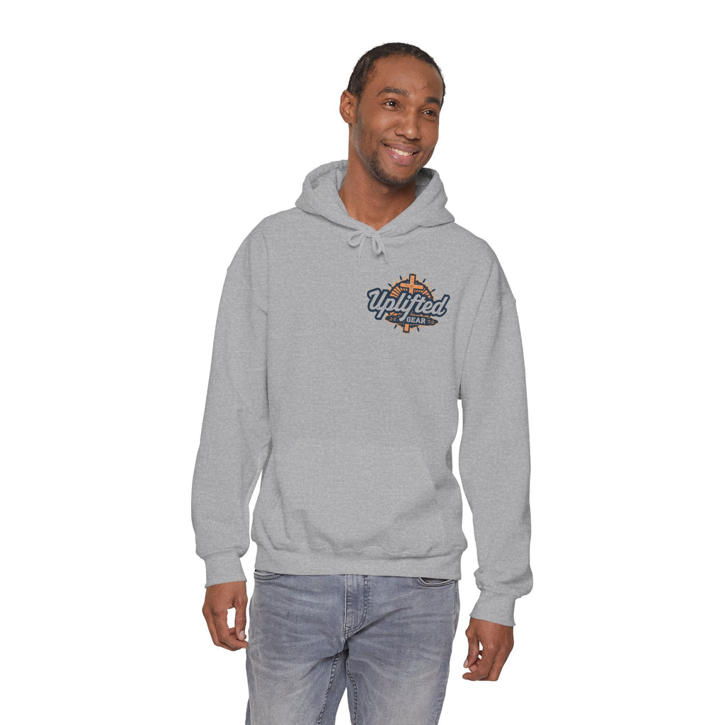 Strong and Courageous Hoodie – Joshua 1:9 Canine Pawprint Desert Christian Hoodie for Dog Lovers Printify