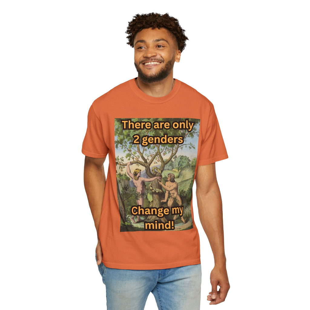 There Are Only 2 Genders T-Shirt – Adam & Eve Cross Christian Tee for Bold Faith Printify