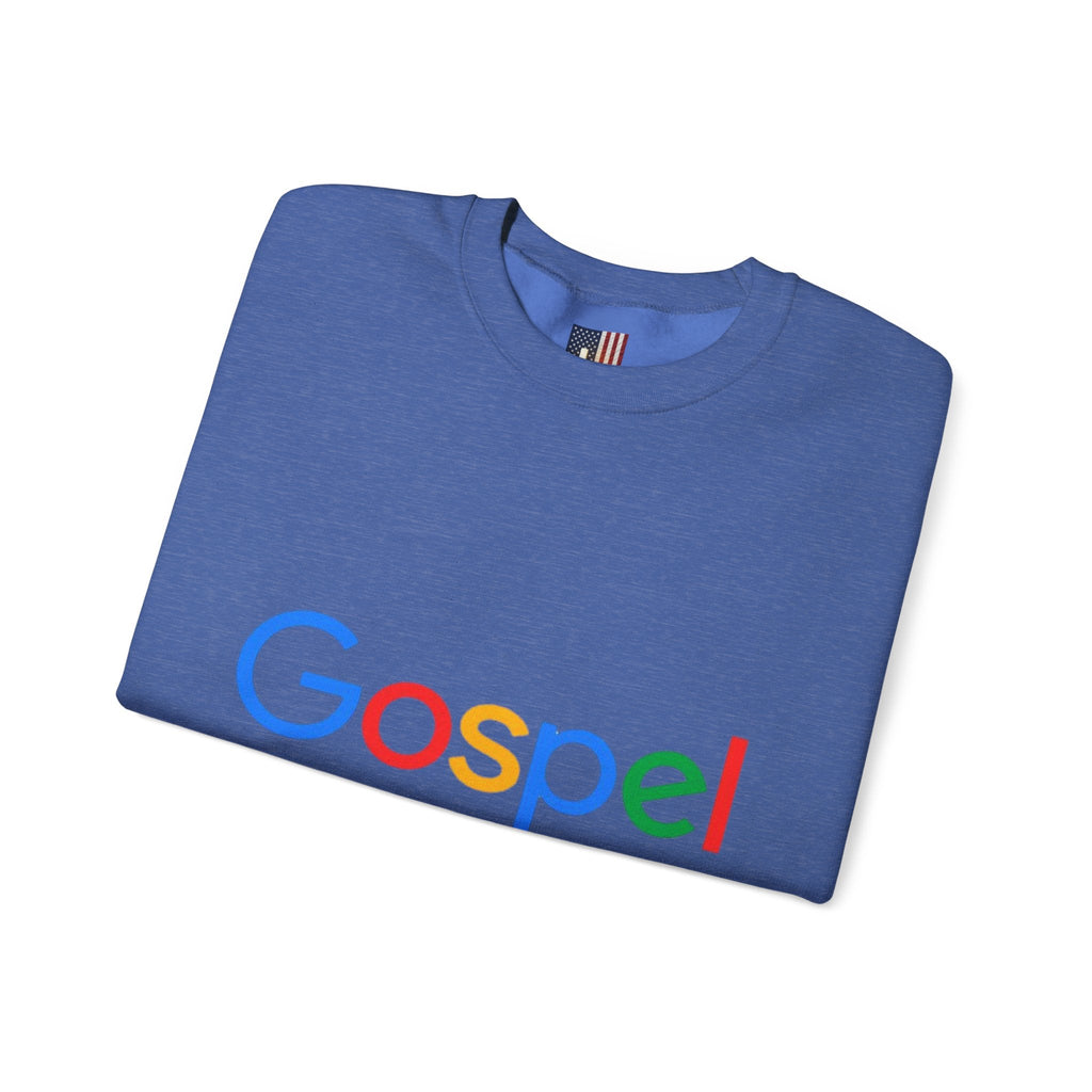 Gospel Graphic Sweatshirt — "Gospel" Colorful Logo Christian Sweatshirt Printify