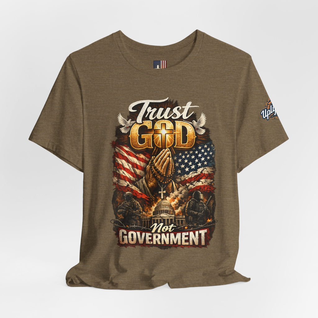 Trust God Not Government T-Shirt — Vintage Patriotic Christian Tee Printify