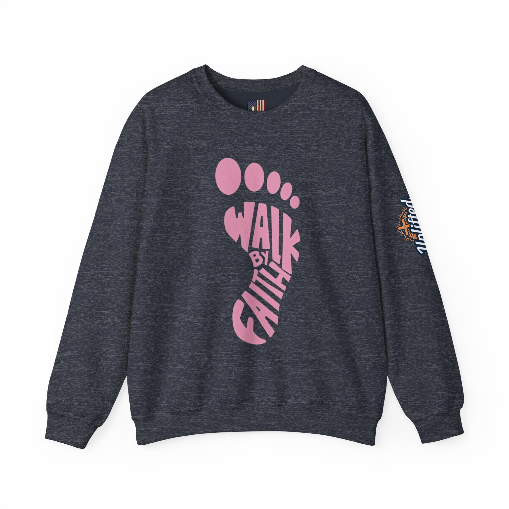 Walk By Faith Footprint Sweatshirt Printify