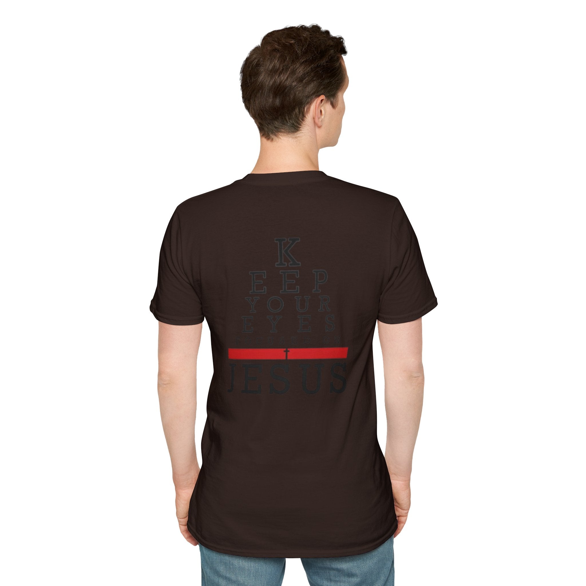 Keep Your Eyes Focused on Jesus T-shirt - Eye Chart Christian T-shirt - Faith Apparel Printify