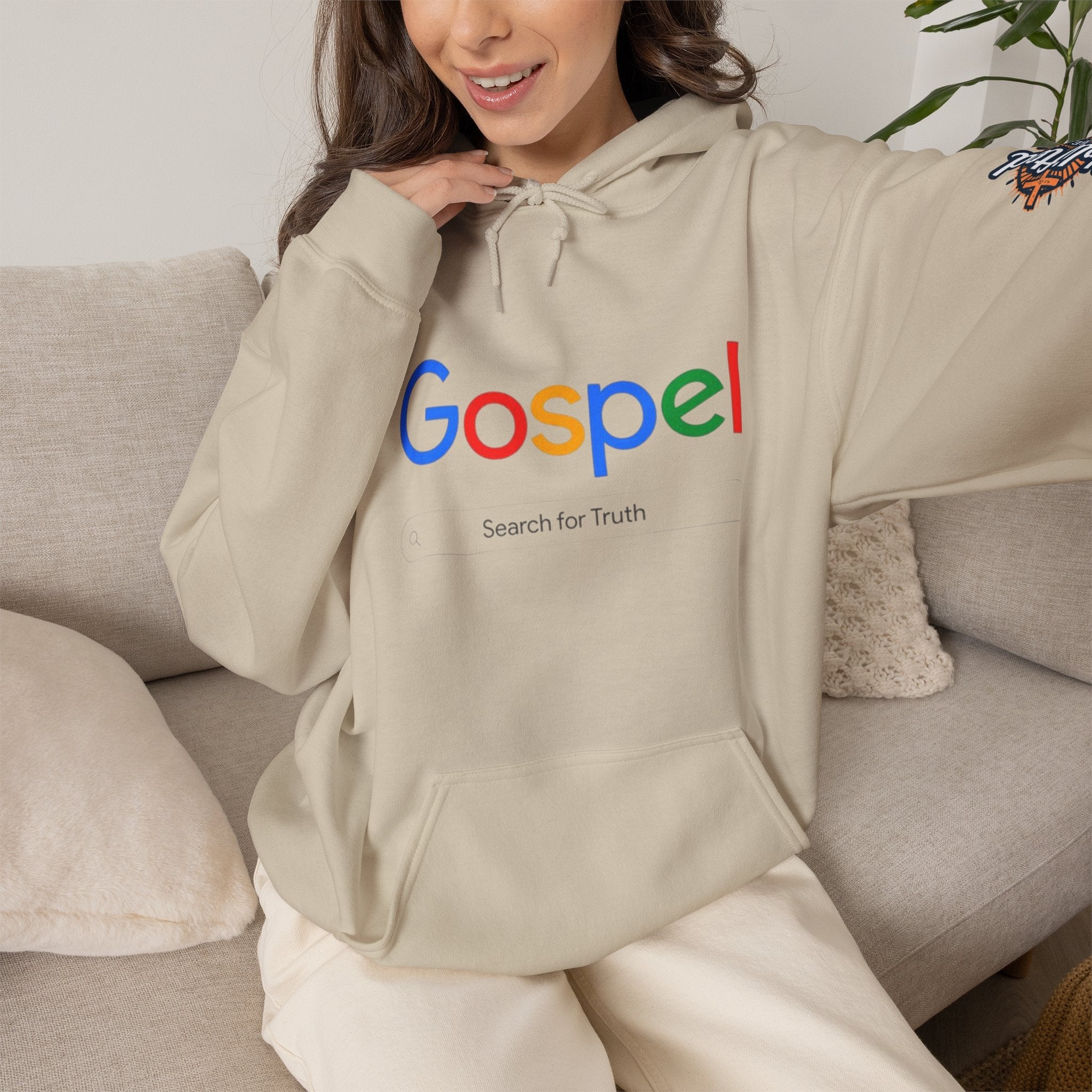 Gospel Hoodie — "Search for Truth" Christian Faith Pullover Printify