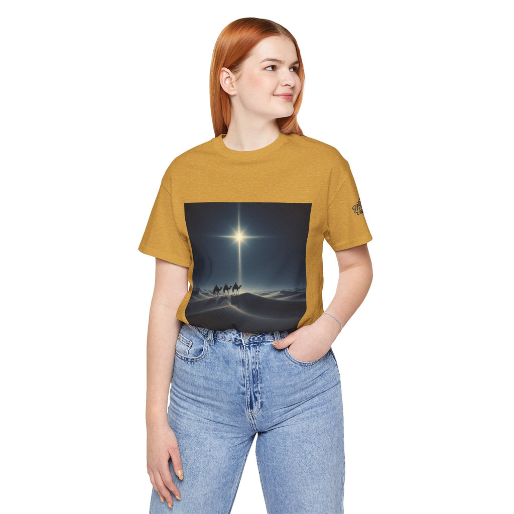 3 Wise Men T-shirt – Magi Camels Nativity Journey Christian Christmas T-shirt for Epiphany Faith & Holy Night Printify