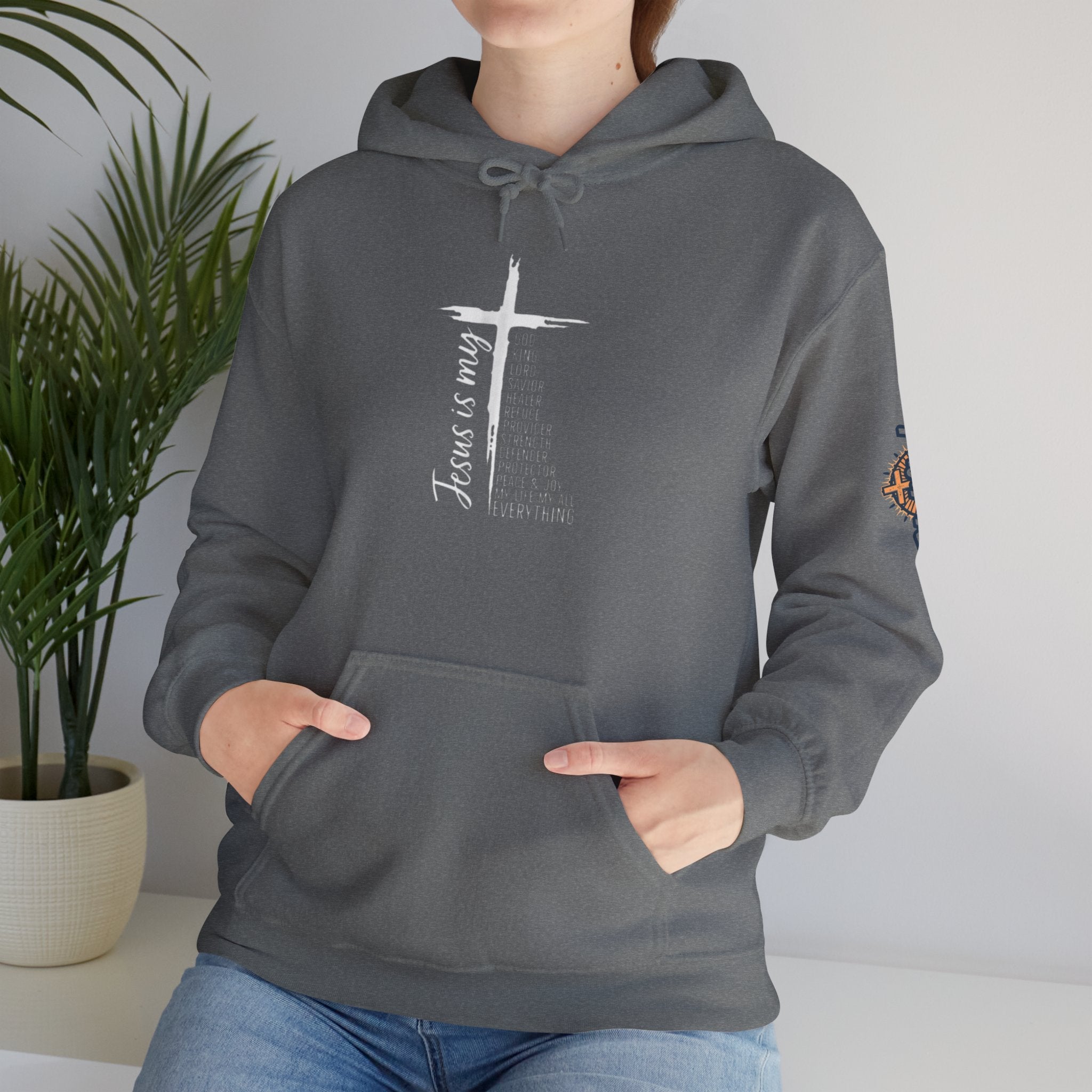 Jesus Is My Everything Hoodie – Cross List God King Lord Savior Christian Sweatshirt for Total Surrender Faith Printify