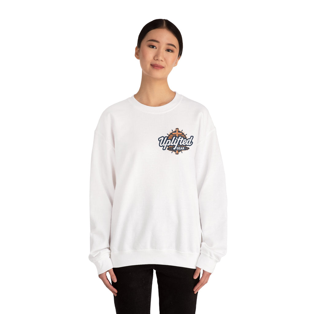 Trust in The Lord Proverbs 3:5-6 Biblical Design Crewneck Sweatshirt Printify