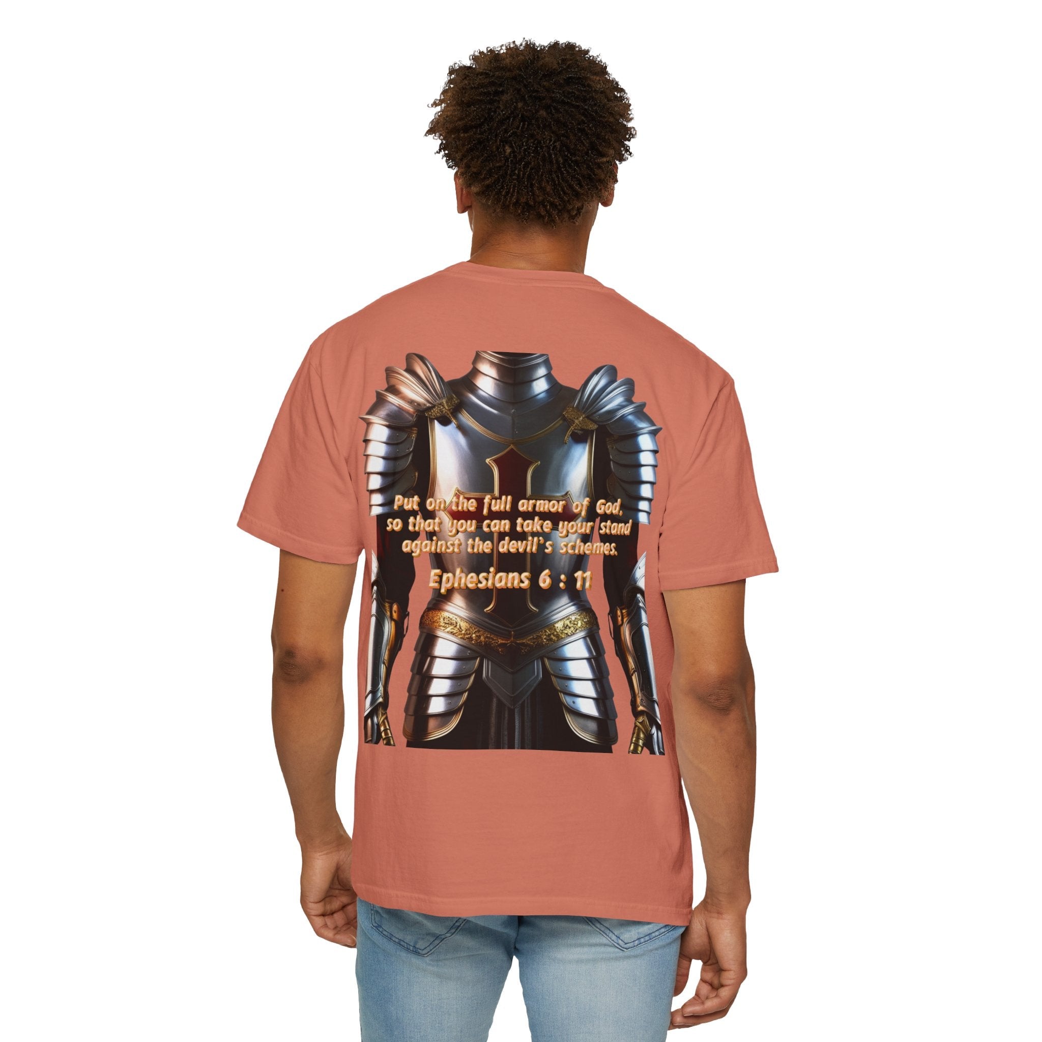Religious Graphic Armor Of God Design - Unisex Garment-Dyed T-shirt Printify