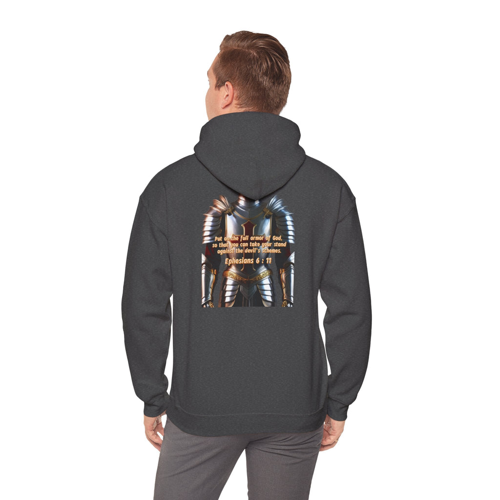 Religious Graphic Armor Of God Design - Unisex Heavy Blend™ Hooded Sweatshirt Printify