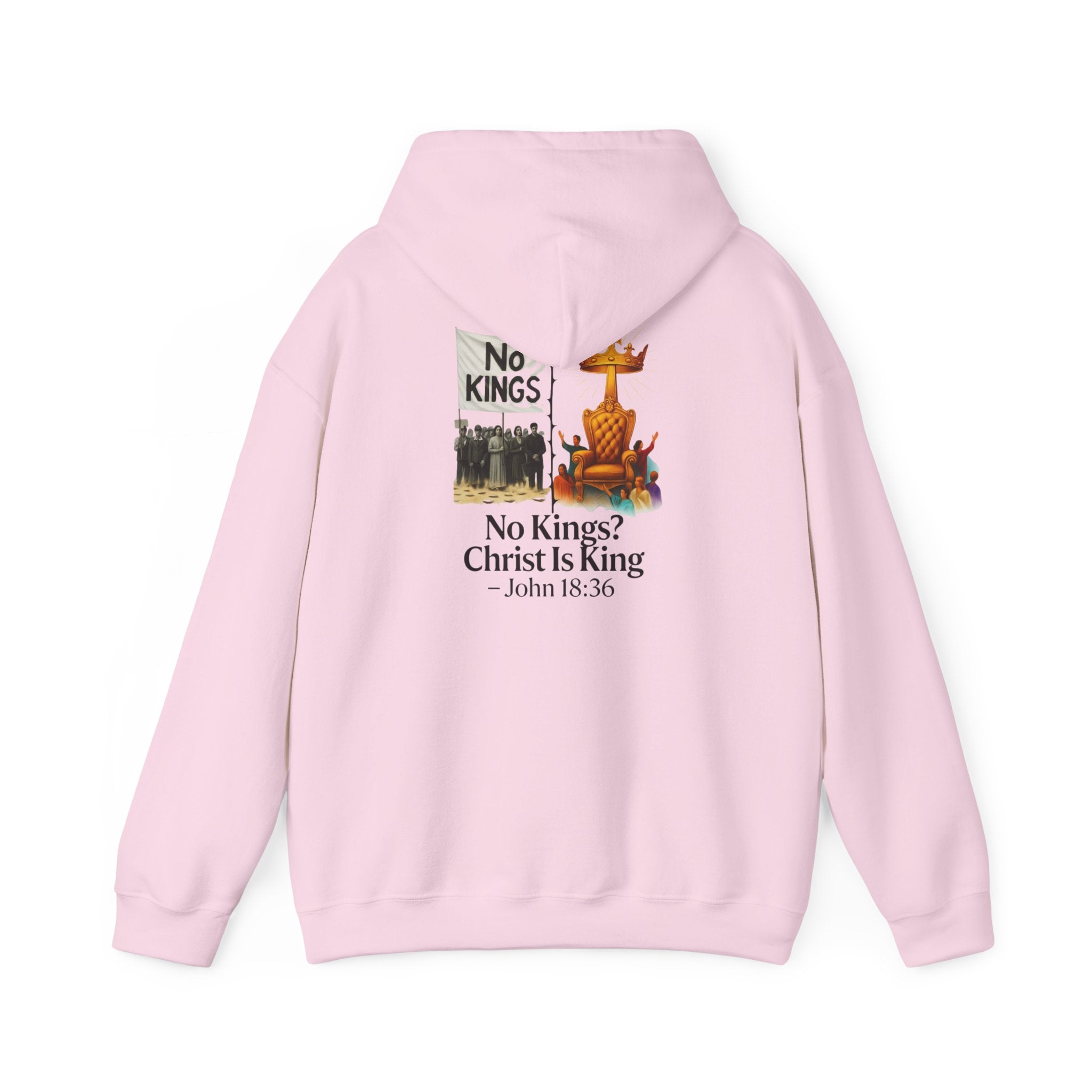 No Kings? Christ is King Hoodie – Bold Christian Hoodie for Sovereign Faith Printify