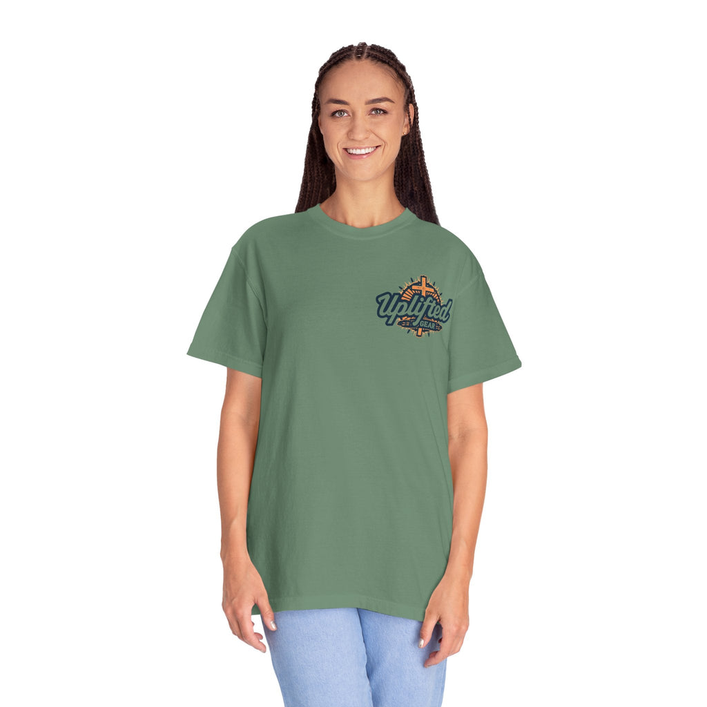 Wilderness Tested Kingdom Approved T-shirt – Mountain Desert Compass Crown Christian T-shirt for Biblical Adventure Faith Printify