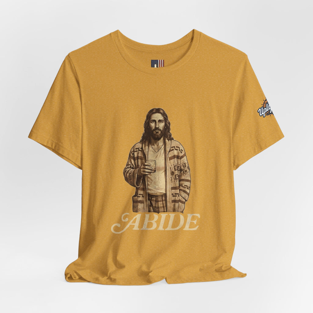 Abide Vintage Jesus Tee — "The Dude" Graphic Christian T-Shirt Printify
