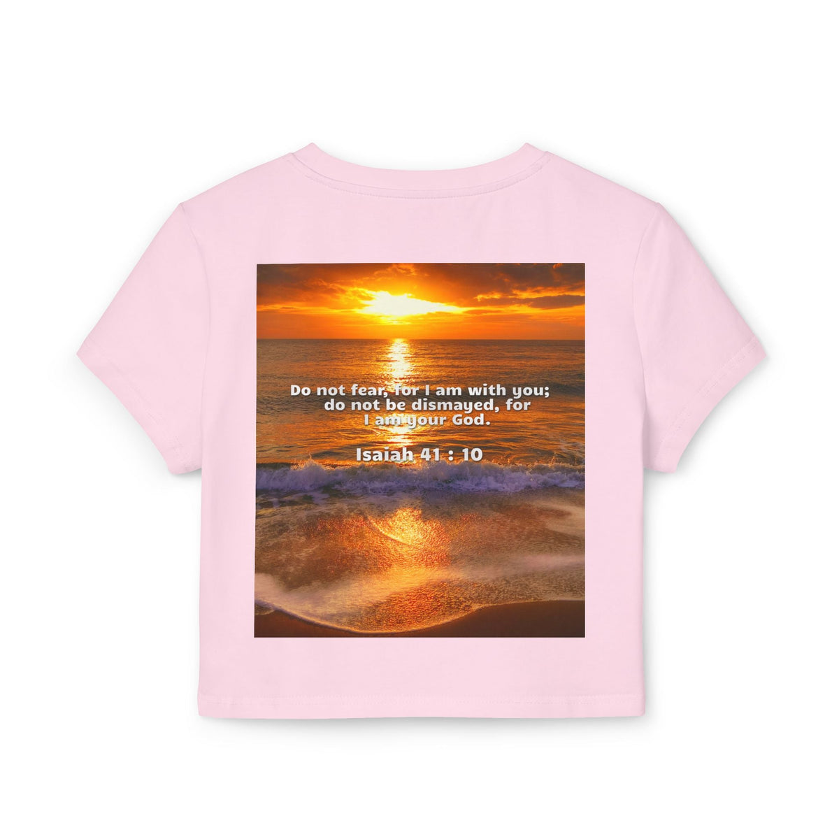 Women's Baby Tee - Isaiah 41:10 Bible Verse Religious Design Printify