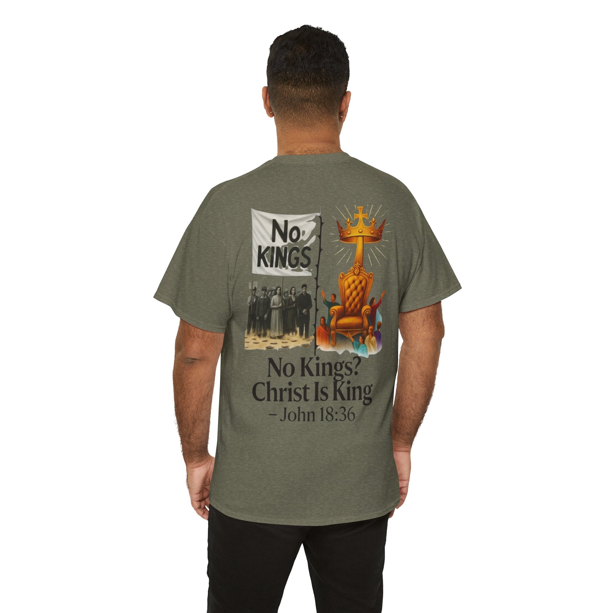 No Kings? Christ is King T-Shirt – Bold Christian Faith Tee for Devoted Believers Printify