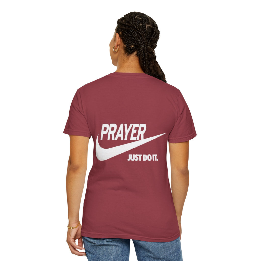 Prayer Just Do It T-shirt - Funny Christian Nike Parody T-shirt - Faith Gear Printify