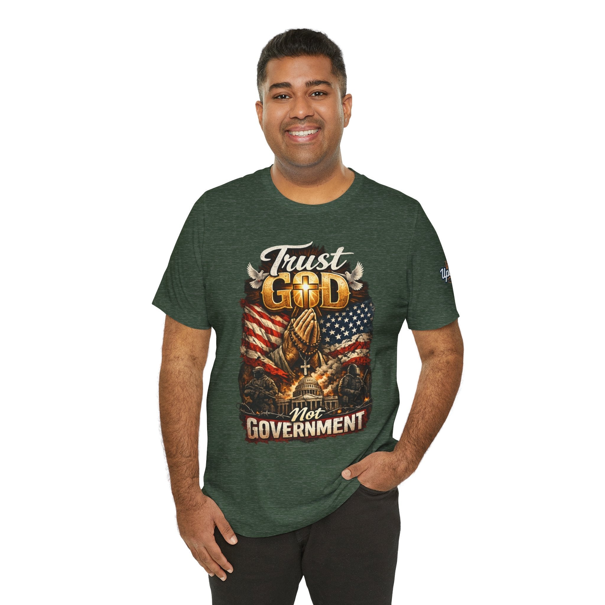 Trust God Not Government T-Shirt — Vintage Patriotic Christian Tee Printify