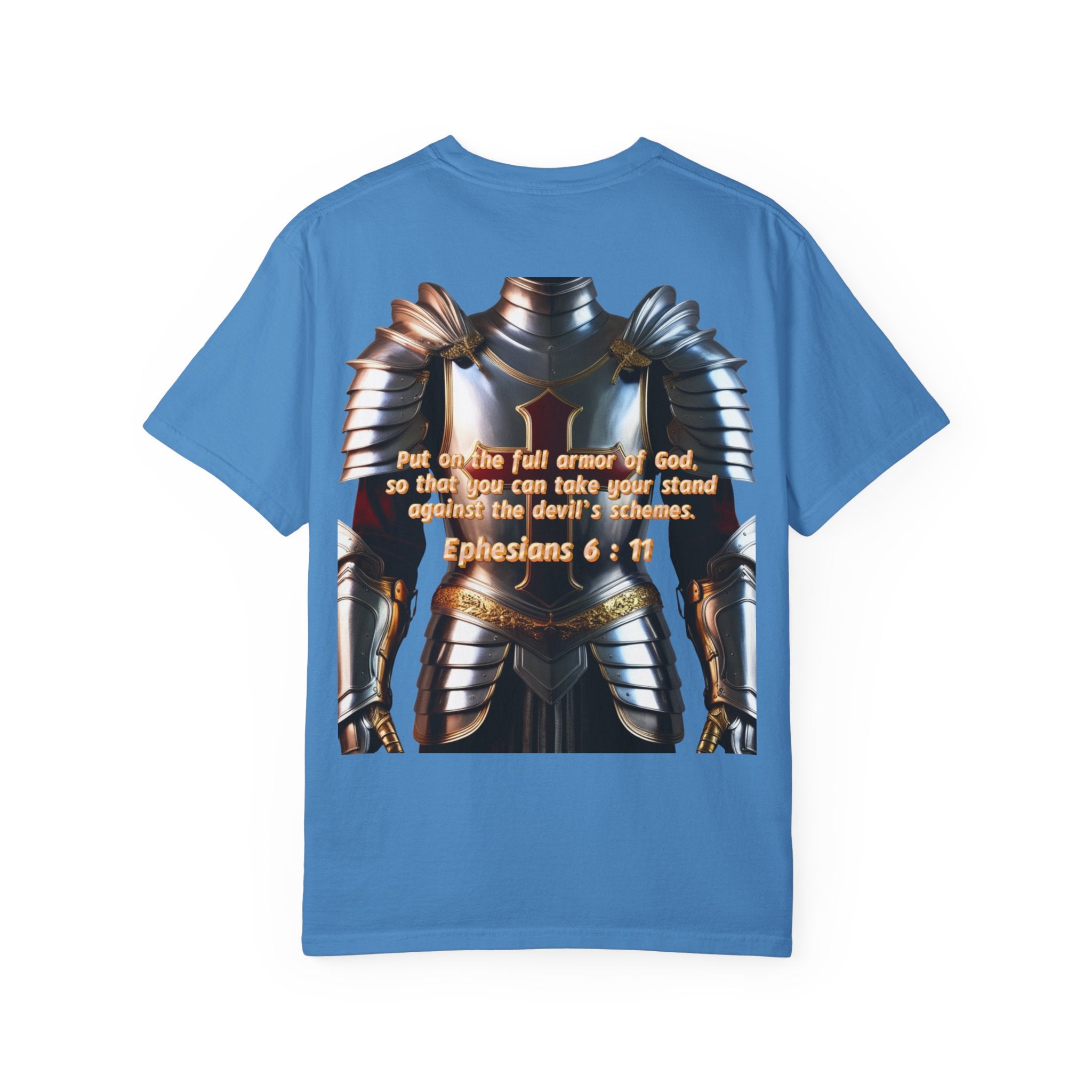 Religious Graphic Armor Of God Design - Unisex Garment-Dyed T-shirt Printify