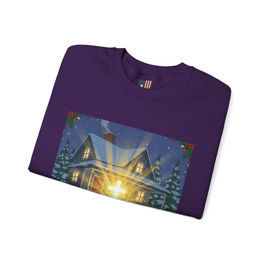 A Major Award This Christmas Sweatshirt – Fragile Leg Lamp Parody Cross Unboxing Christian Sweatshirt for Hilarious Faith & Holiday Glow Printify