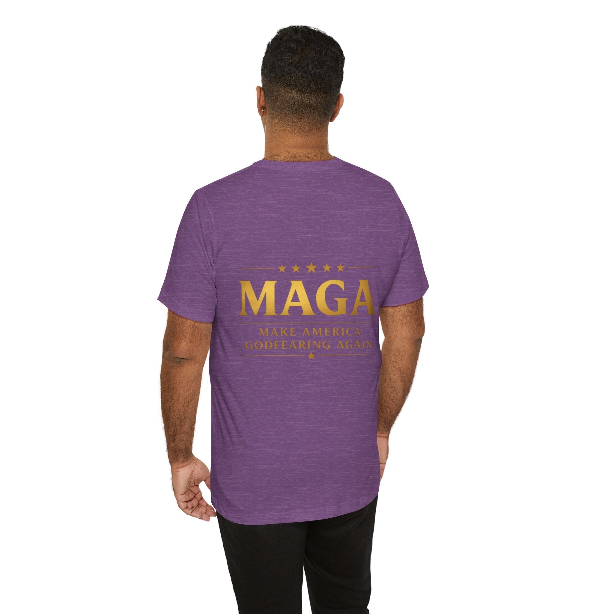 MAGA Gold Letter T-Shirt — "Make America Great Again" Printify
