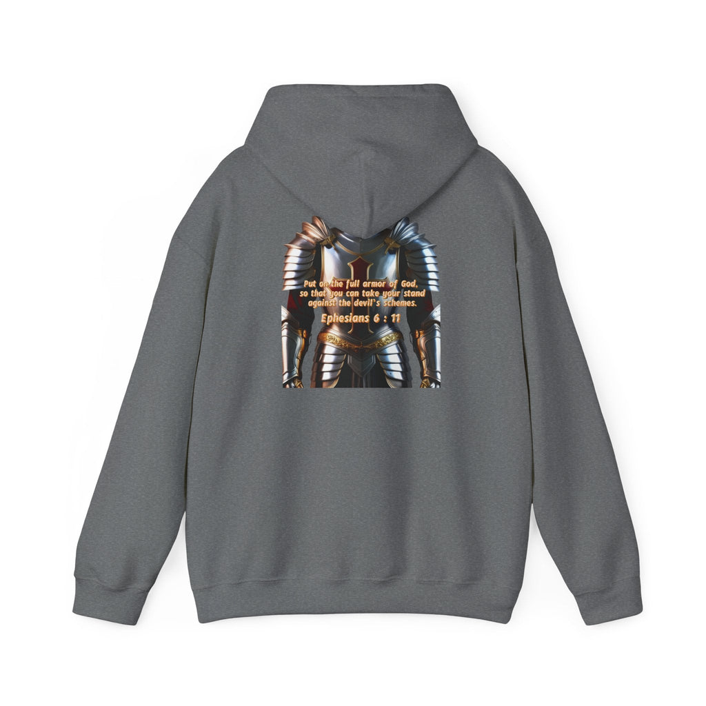 Religious Graphic Armor Of God Design - Unisex Heavy Blend™ Hooded Sweatshirt Printify