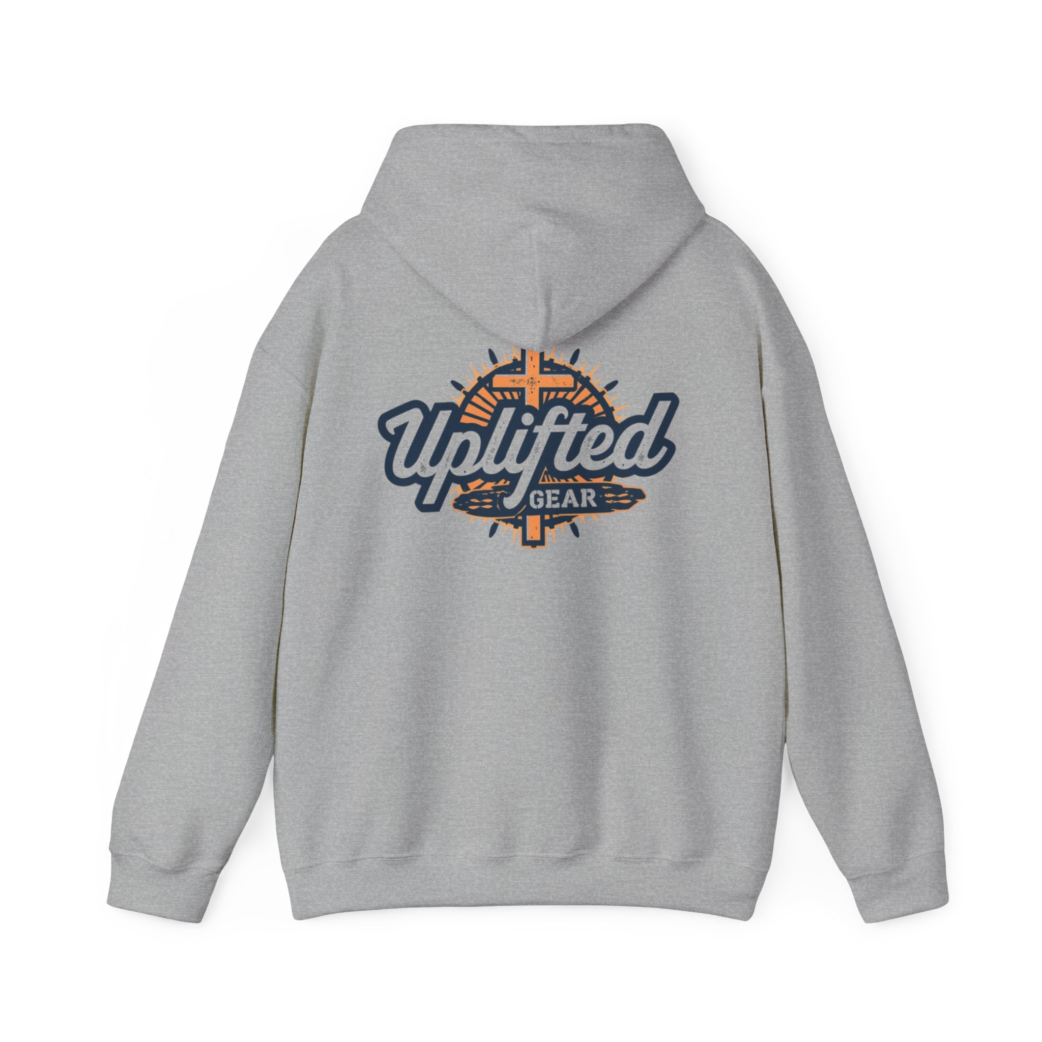 Uplifted Gear Christian Hoodie – Bold Logo Faith Hoodie for Inspired Living Printify