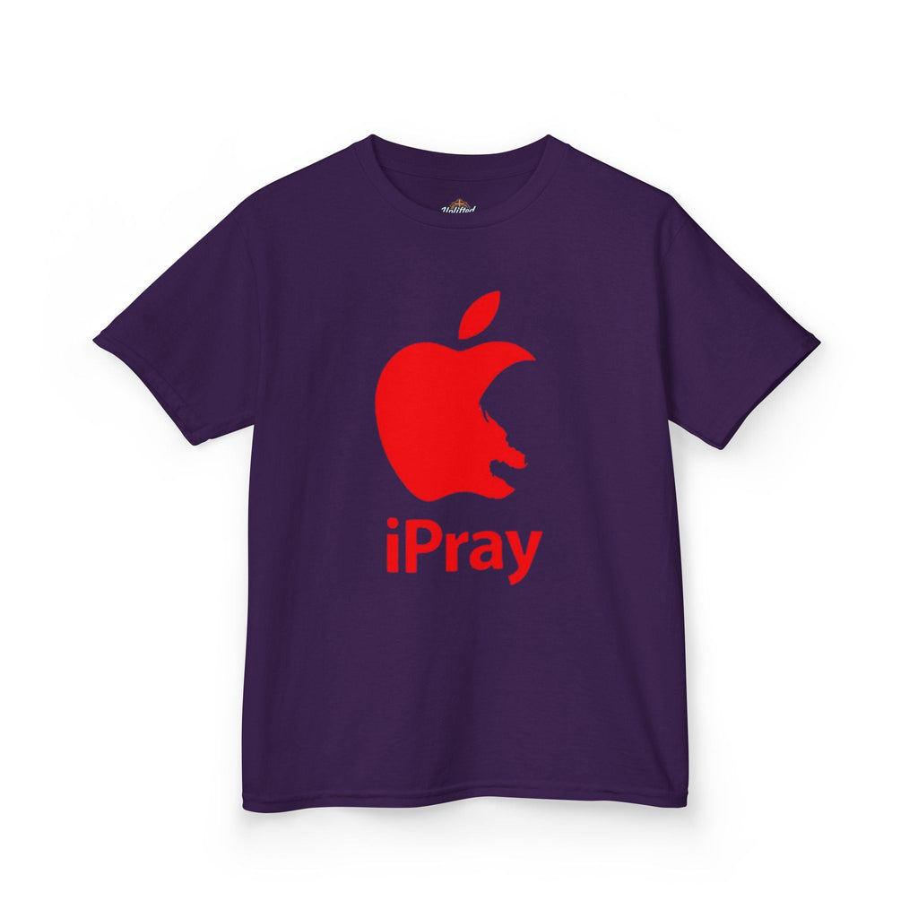 Kids Graphic Tee — Red iPray Logo Prayer Shirt for Children Printify