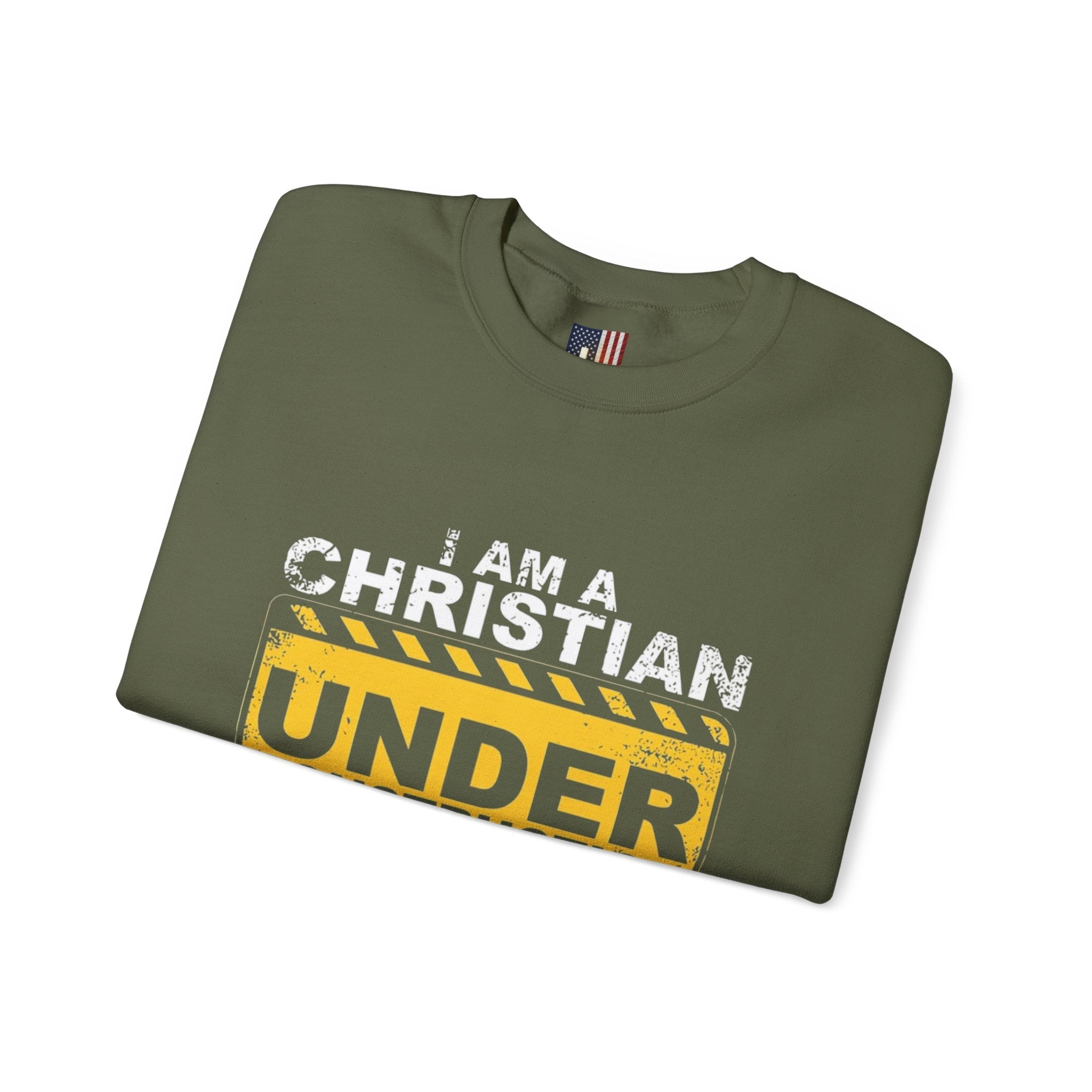 Christian Under Construction Sweatshirt | God Is Not Done With Me Yet Sweatshirt Printify