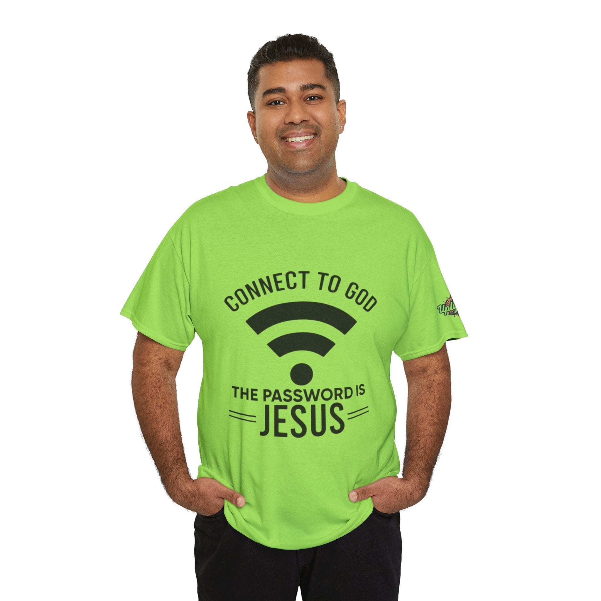 Connect to God T-shirt - WIFI Password is Jesus - Funny Christian Faith T-shirt Printify