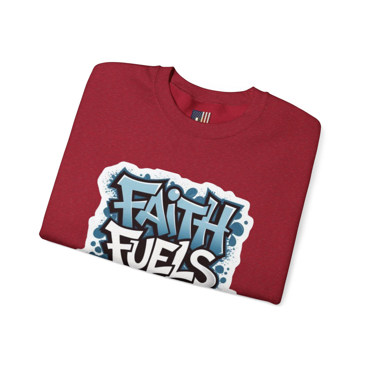 Faith Fuels Purpose Sweatshirt – Inspirational Christian Sweatshirt for Divine Drive & Unstoppable Belief Printify