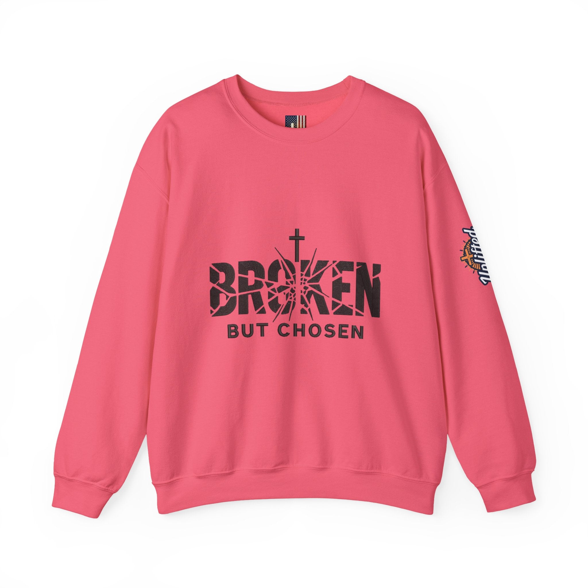Broken But Chosen Crewneck Sweatshirt Printify
