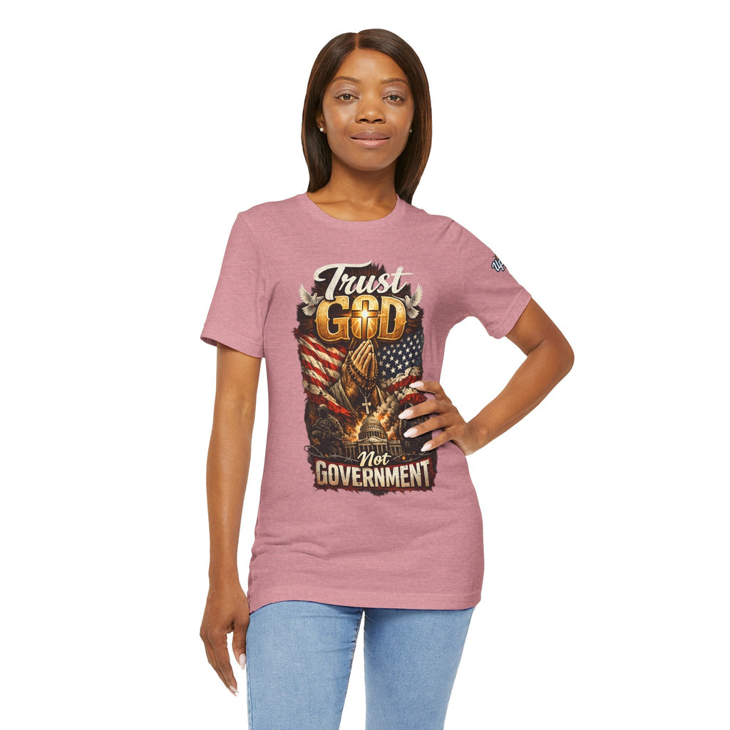 Trust God Not Government T-Shirt — Vintage Patriotic Christian Tee Printify