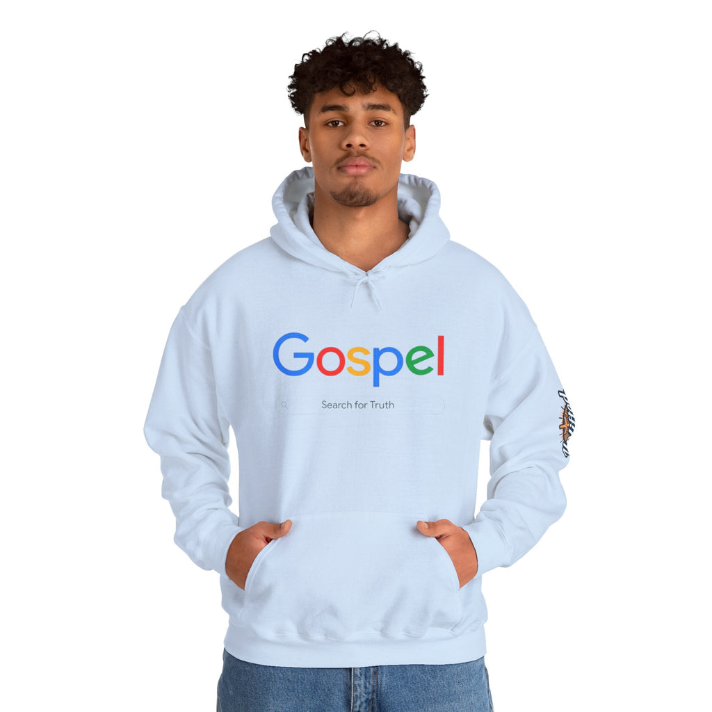 Gospel Hoodie — "Search for Truth" Christian Faith Pullover Printify