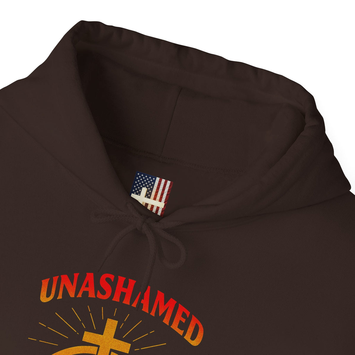 Unashamed Hoodie – Ichthys Jesus Fish & Cross Christian Sweatshirt for Romans 1:16 Bold Faith Printify
