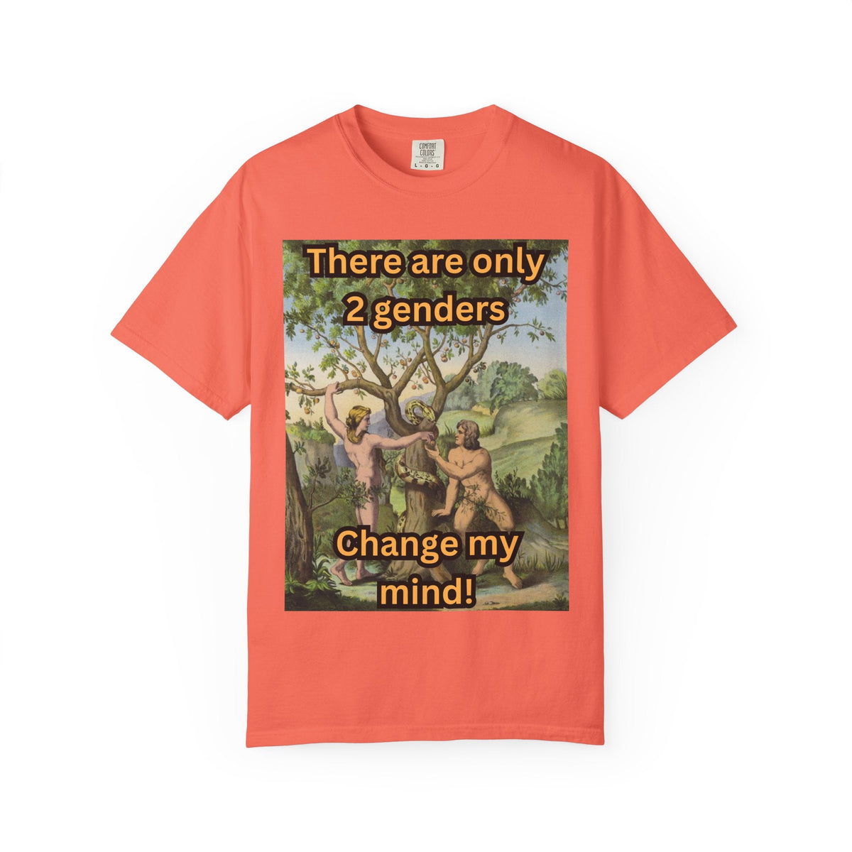 There Are Only 2 Genders T-Shirt – Adam & Eve Cross Christian Tee for Bold Faith Printify