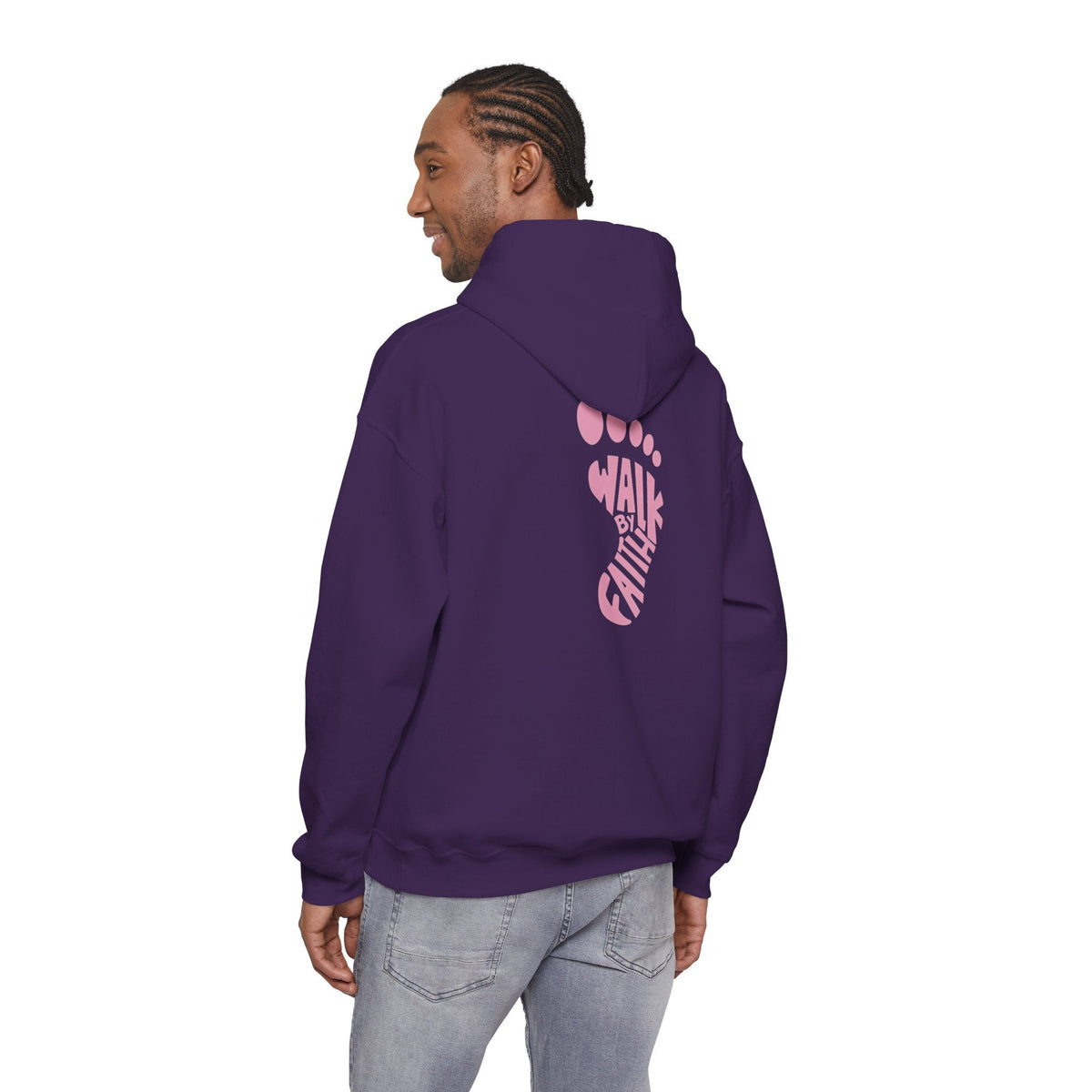 Walk By Faith Footprint Hoodie Printify