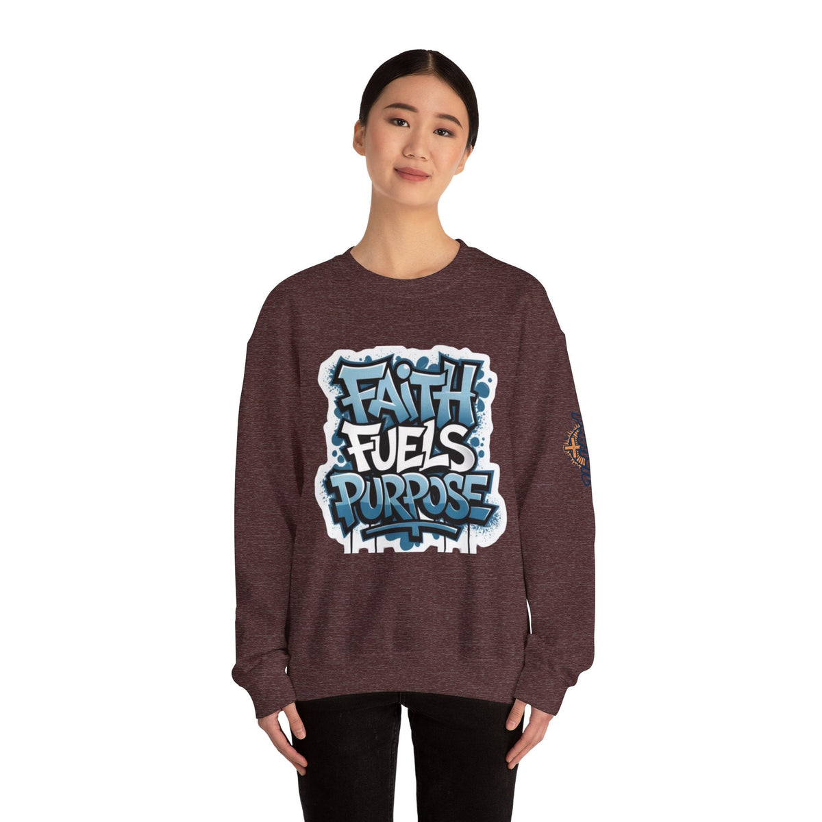 Faith Fuels Purpose Sweatshirt – Inspirational Christian Sweatshirt for Divine Drive & Unstoppable Belief Printify