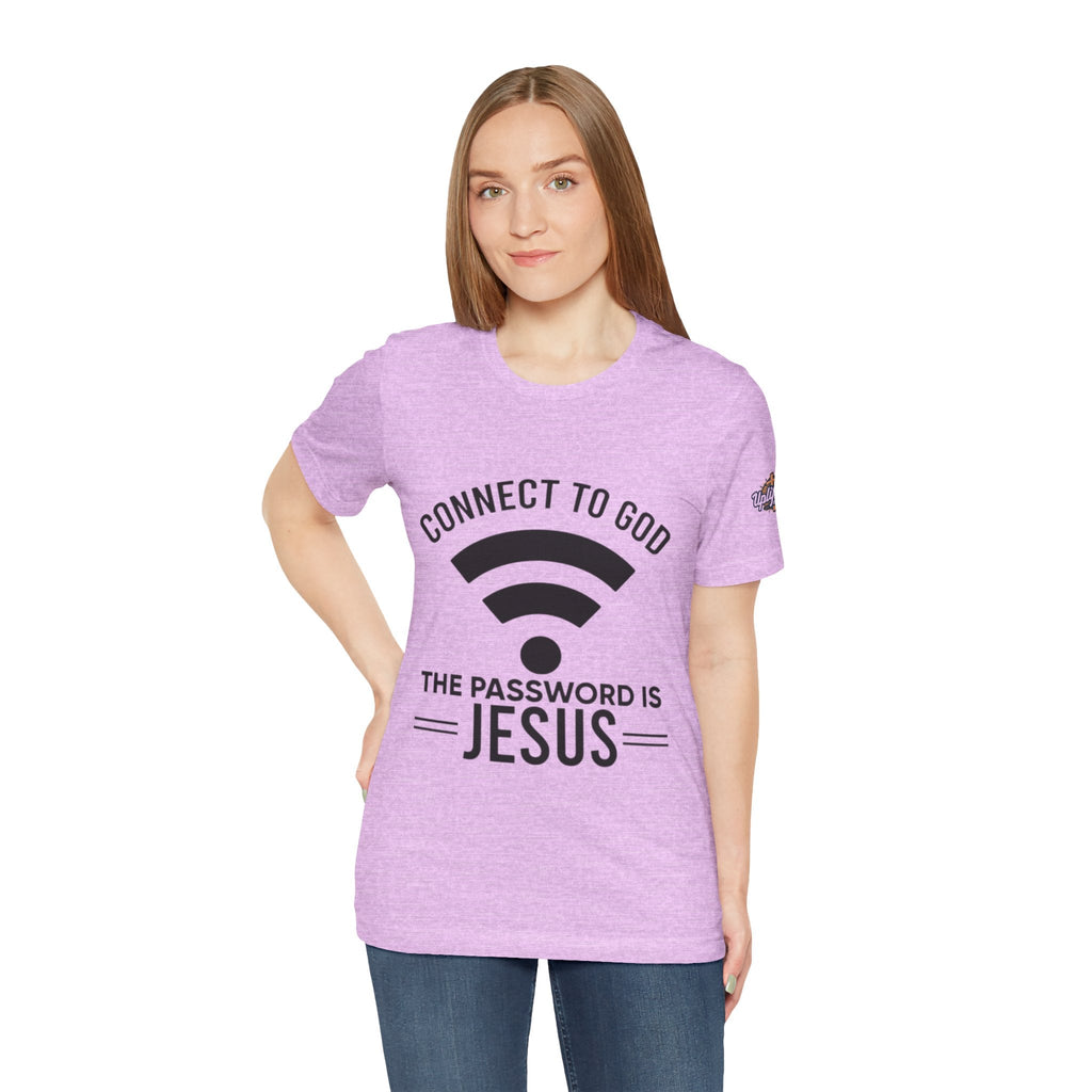 Connect to God T-shirt - WIFI Password is Jesus - Funny Christian Faith T-shirt Printify
