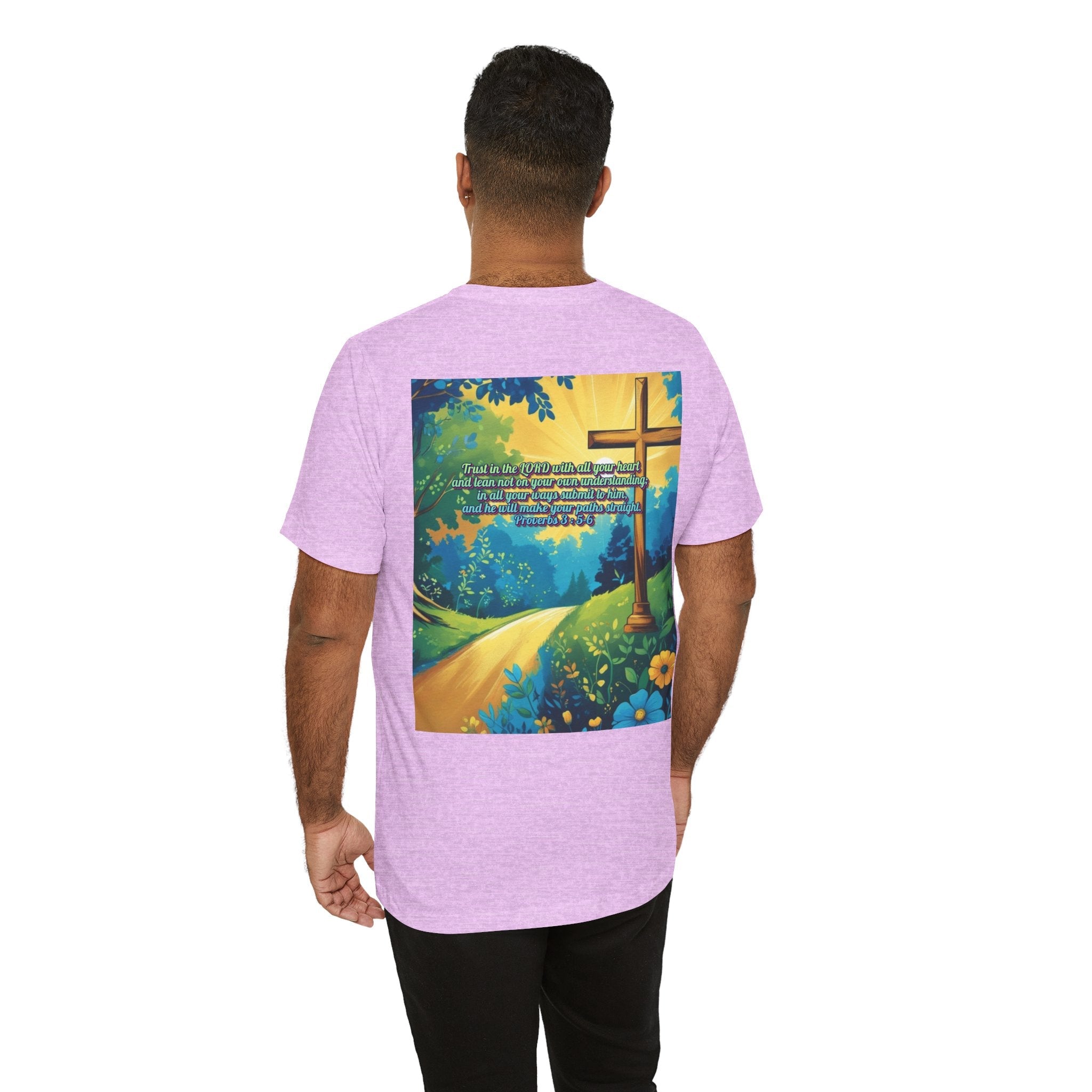 Trust in The Lord Proverbs 3:5-6 Biblical Design Unisex Jersey Short Sleeve Tee Printify