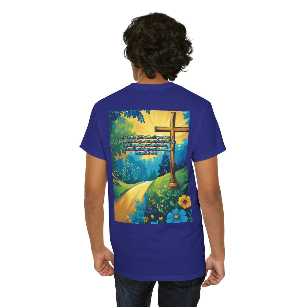 Trust in The Lord Proverbs 3:5-6 Biblical Design Unisex Heavy Cotton Tee Printify