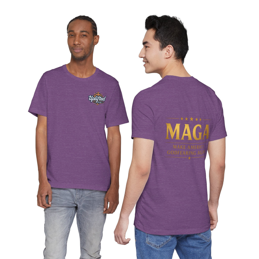 MAGA Gold Letter T-Shirt — "Make America Great Again" Printify