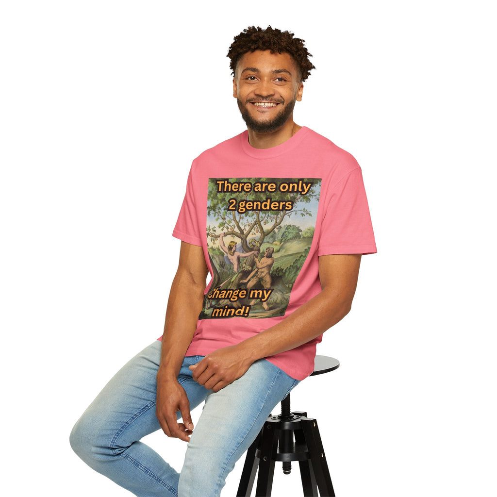 There Are Only 2 Genders T-Shirt – Adam & Eve Cross Christian Tee for Bold Faith Printify