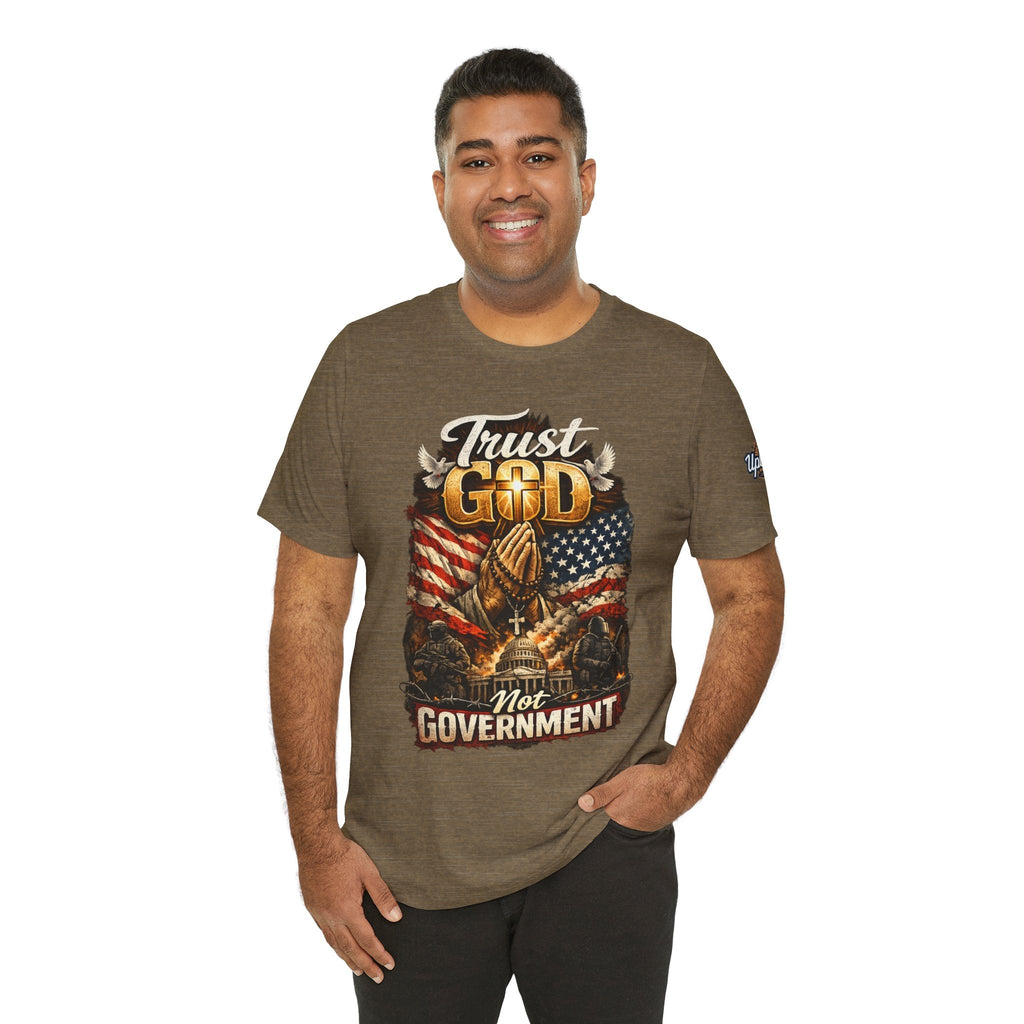 Trust God Not Government T-Shirt — Vintage Patriotic Christian Tee Printify